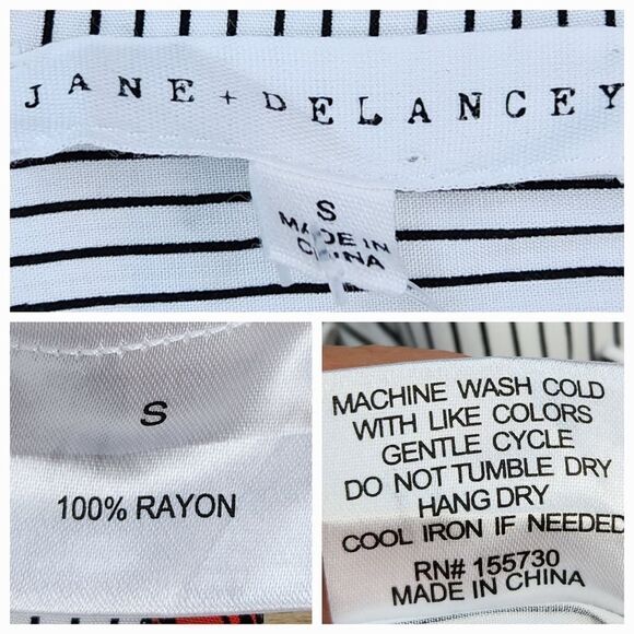 ☔️🔸️NWT Jane & Delancey Striped Ladybug Adjustable Long Sleeve Top Small - Picture 10 of 10